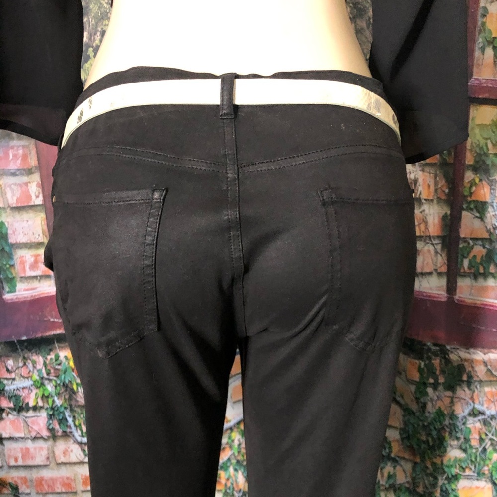 Zara Trafaluc suede black trousers/ joggers size M